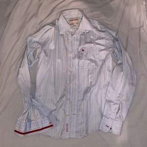 Ezra Fitch Light Blue Striped Button Down